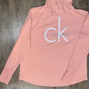 Calvin Klein Women's Pullover Hoodie Peach